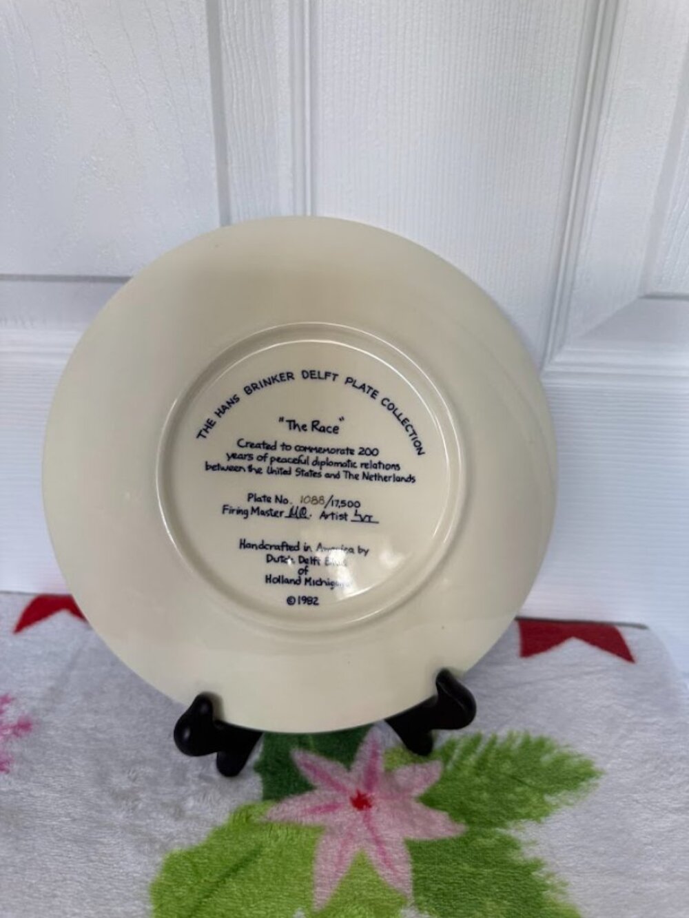 Vintage The Hans Brinker Delft Plate Collection ''Thee Race'' 1982 - Picture 3 of 4
